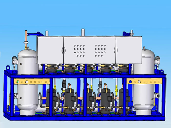 Parallel Scroll Refrigeration Compressor Unit